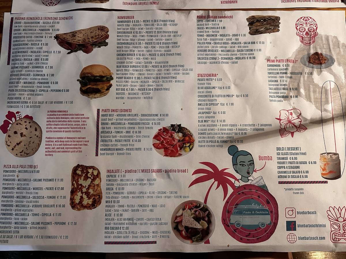 Menu di Blue Bar Beach 