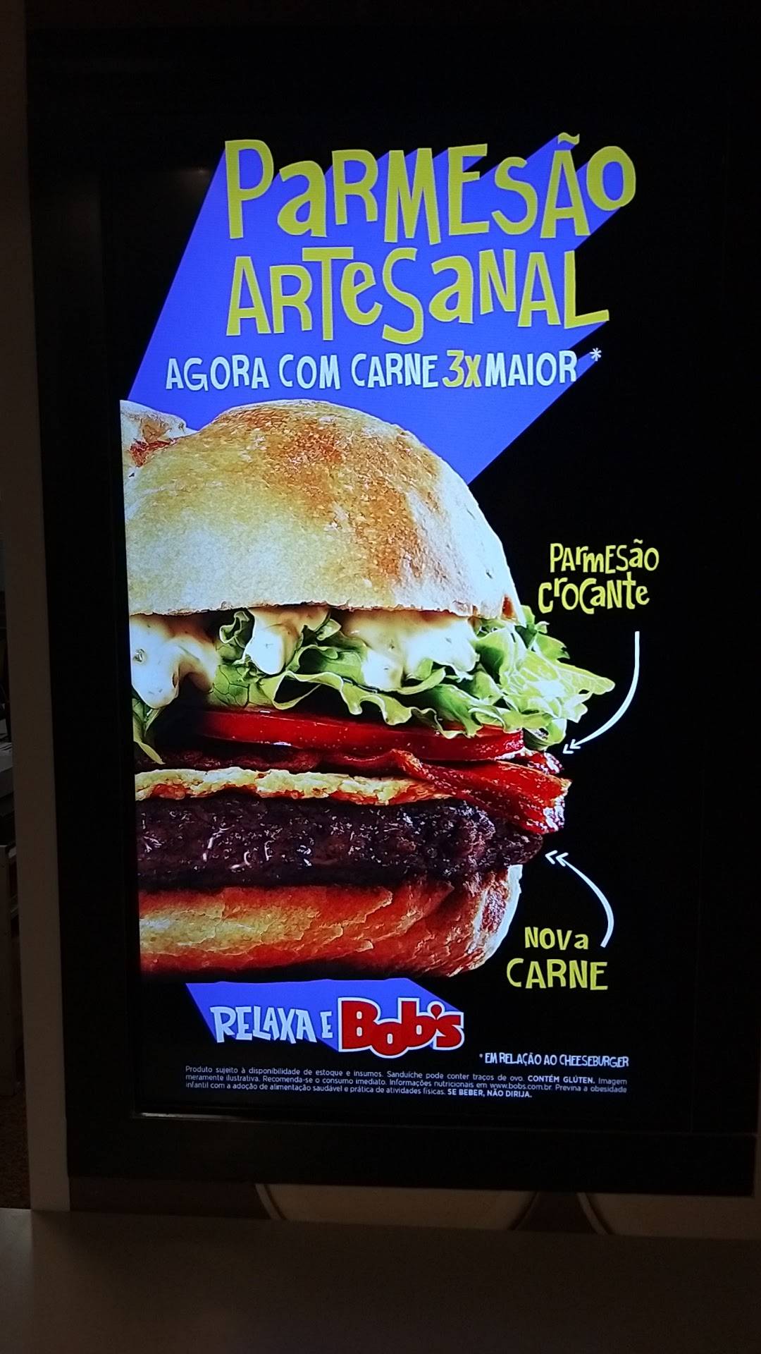 Bob's Burger - Aeroporto Guarulhos T3 Mezanino cardápio