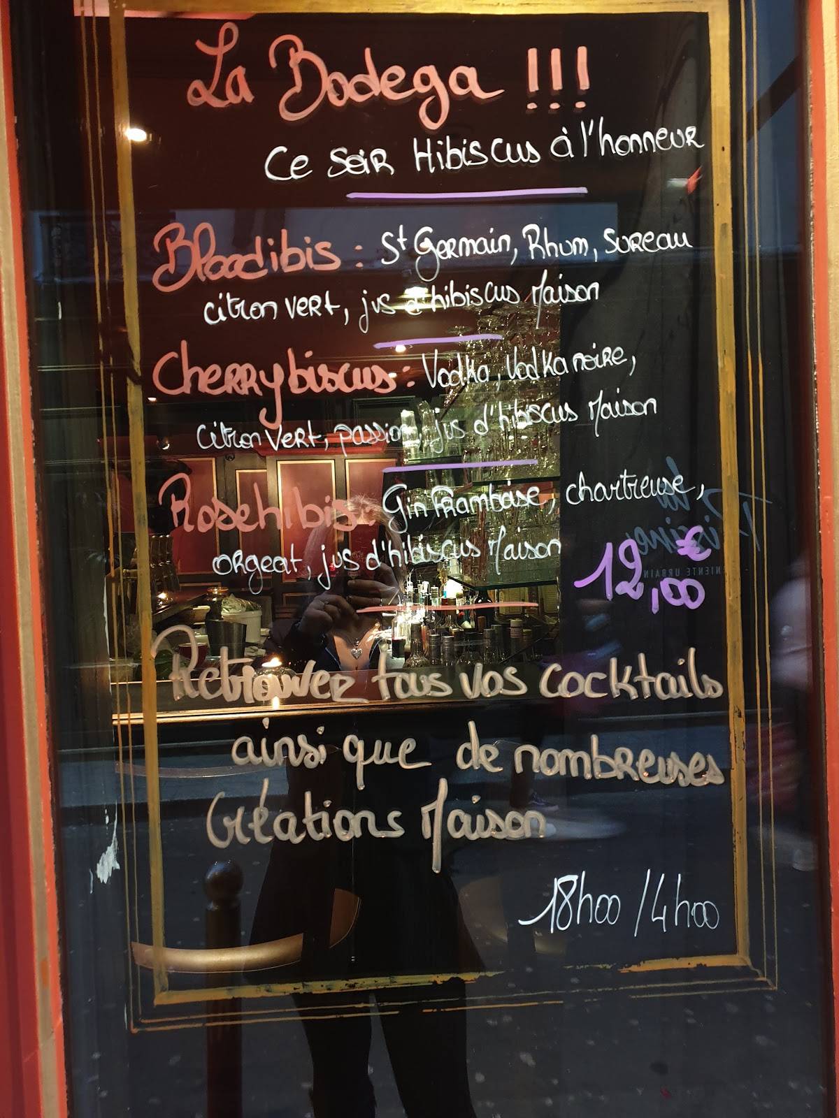 Menu de Bodega de la Soif