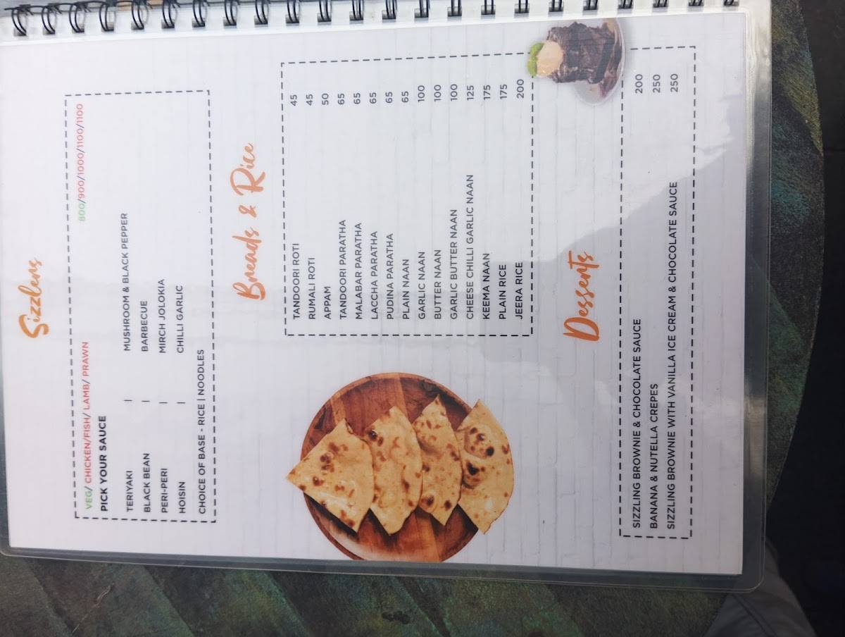BohoBar menu