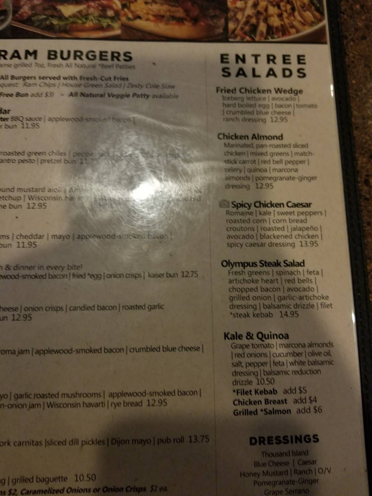 Menu at Ram Restaurant & Brewery, Meridian, E Pine Ave