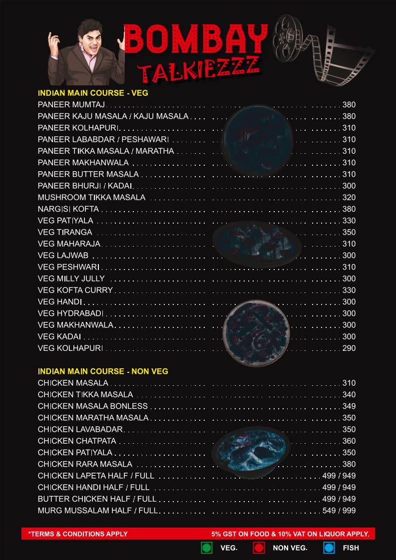 Bombay Talkiezzz - Family Restaurant & Bar in Dombivli menu