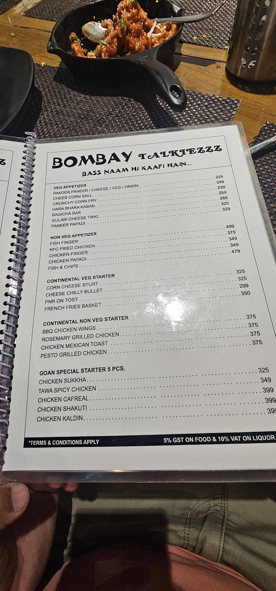 Bombay Talkiezzz - Family Restaurant & Bar in Dombivli menu