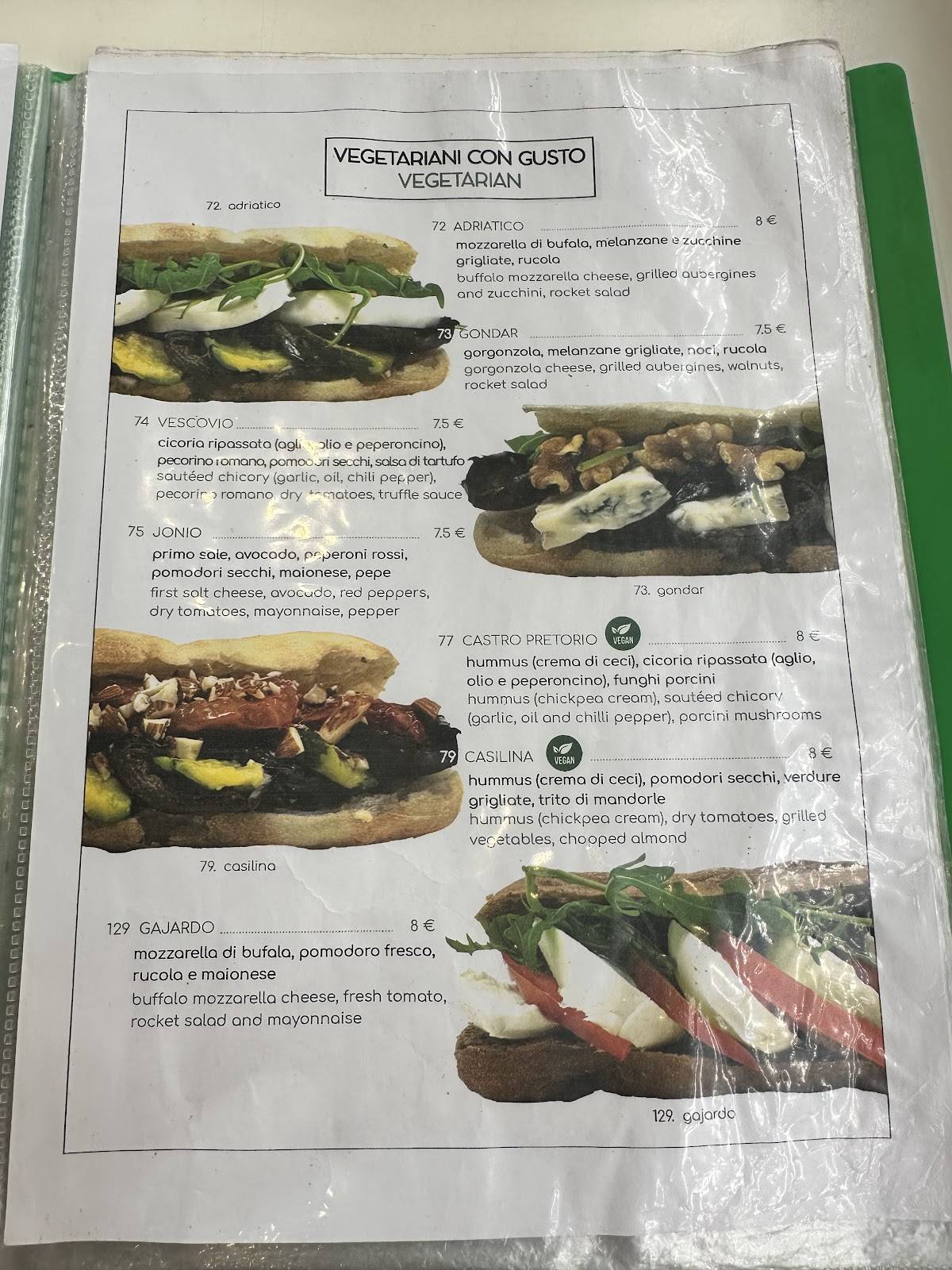 Menu di Bono Bottega Nostrana - Piazza Di Spagna