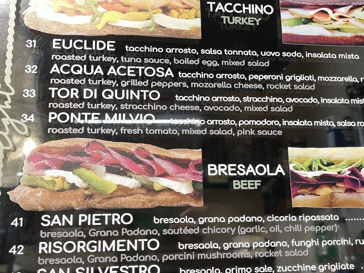 Menu di Bono Bottega Nostrana - Piazza Di Spagna