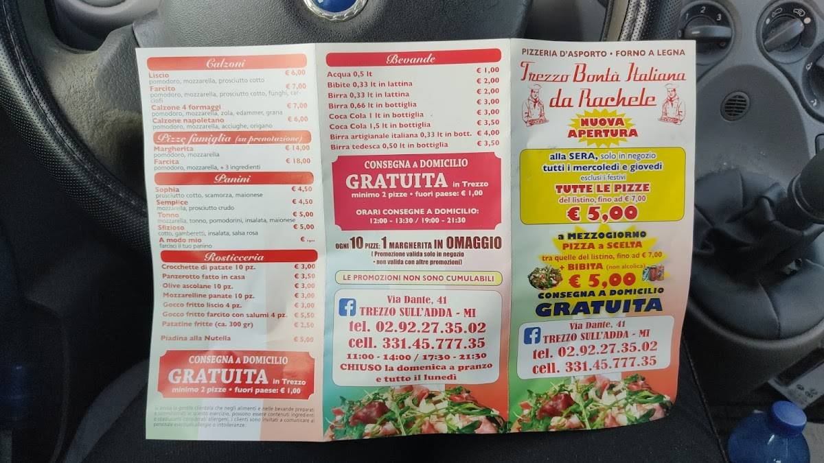 Menu di Bontà Italiana Pizzeria 
