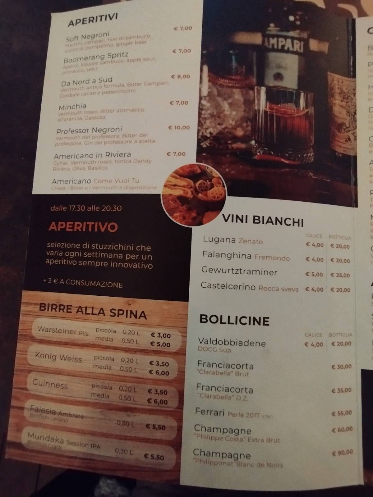 Menu di Boomerang 
