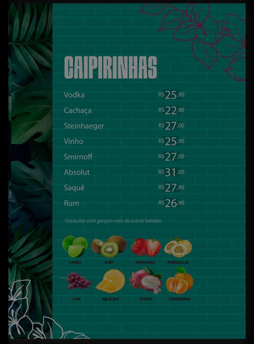 Boraa Bar Jaraguá do Sul cardápio