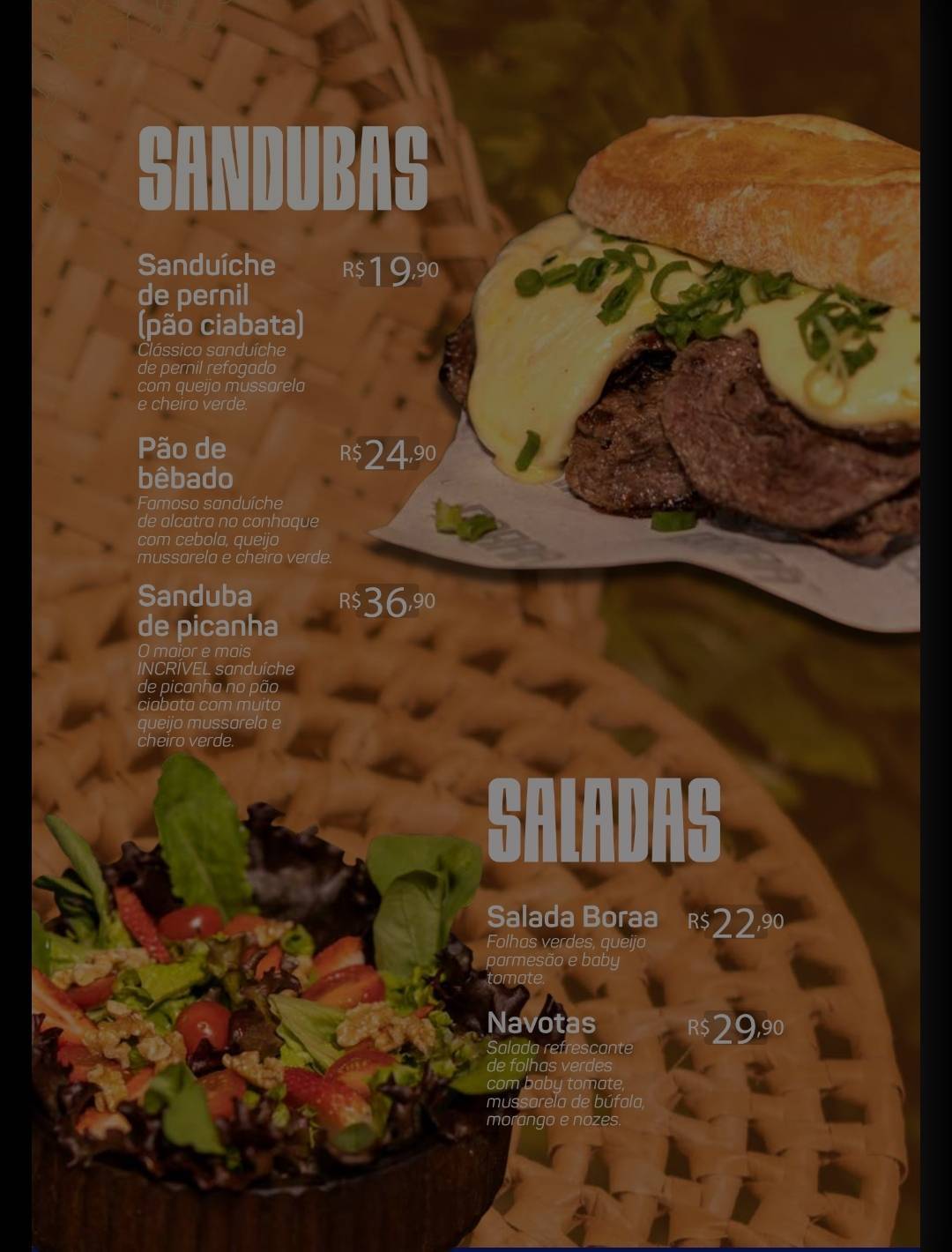 Boraa Bar Jaraguá do Sul cardápio