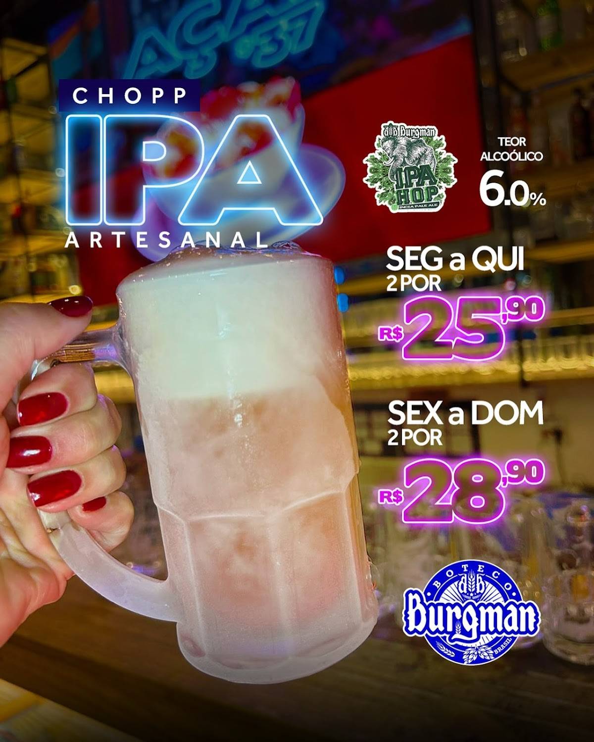 Boteco Burgman Pompéia cardápio
