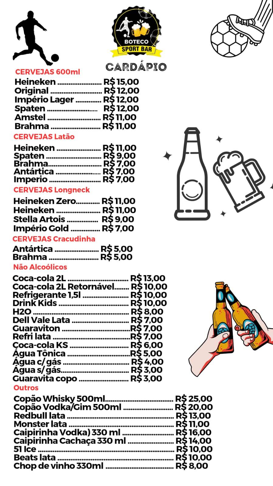 Boteco Sport Bar cardápio