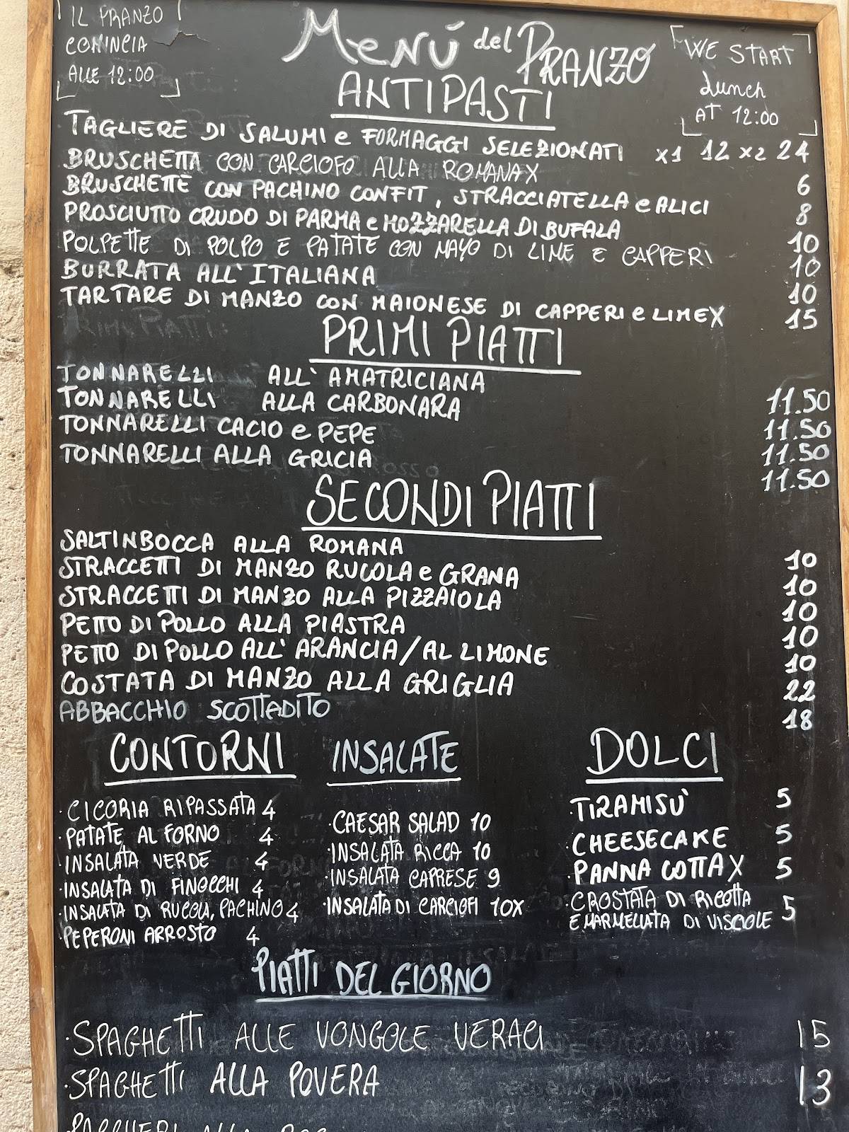 Menu di Bottega Ciccone 