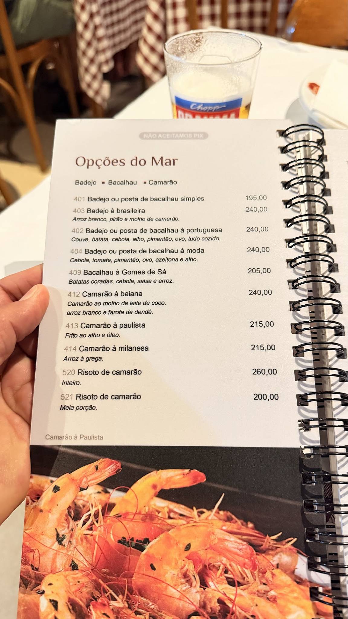 Braseiro da Gávea cardápio