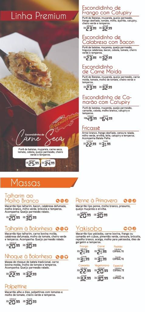Brasileirinho Delivery - Maringá Pr cardápio