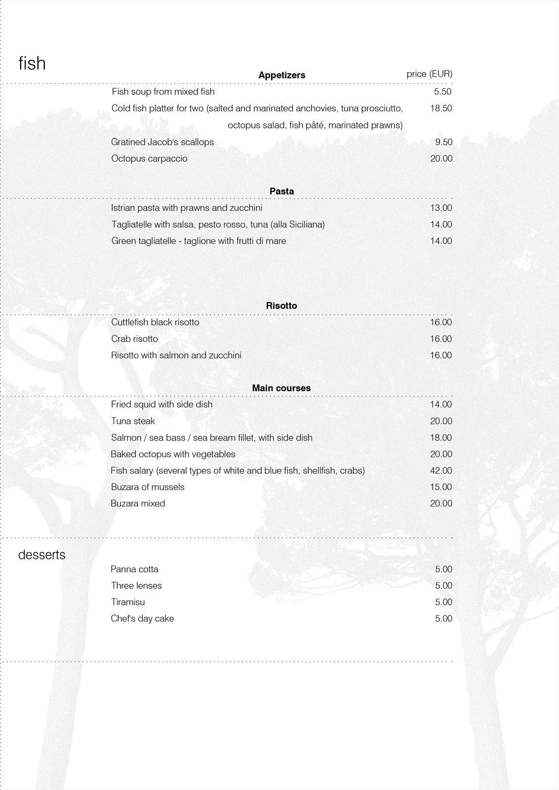 Menu di Brazza Bistro 