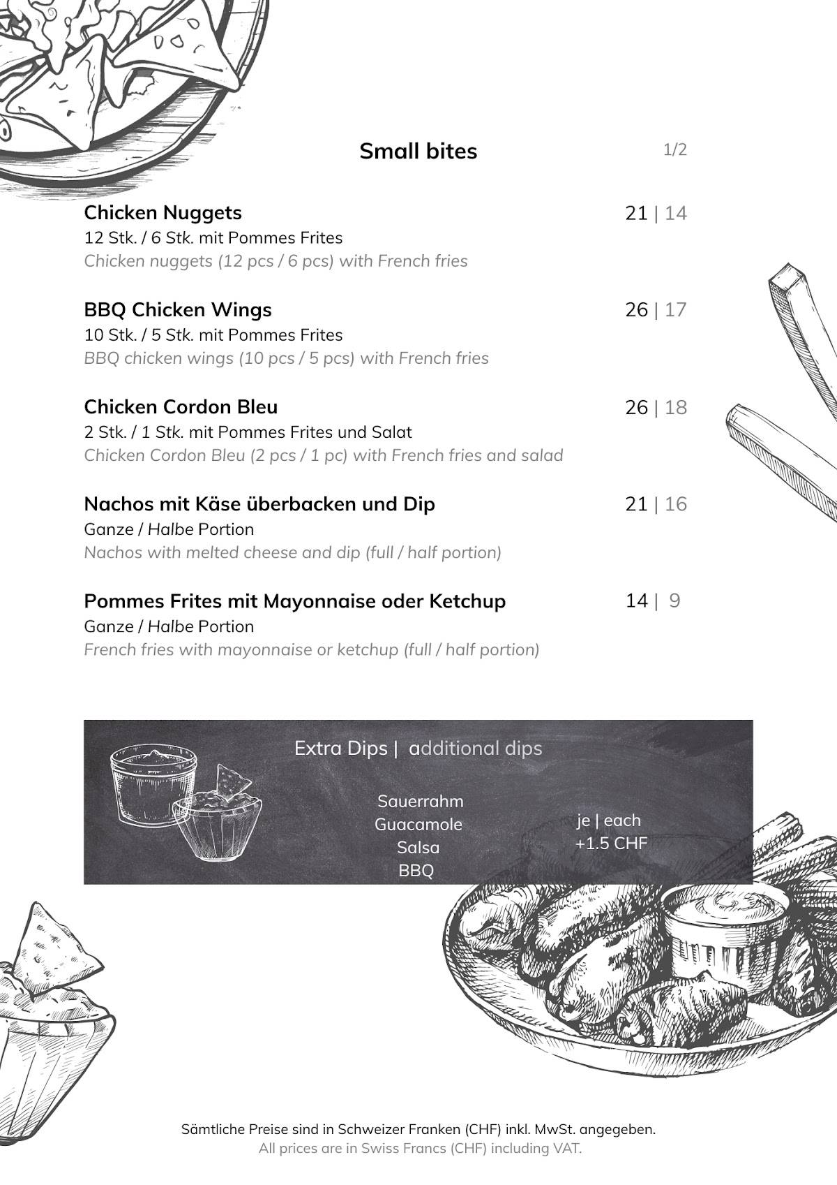 Menu di Brown Cow Pub 