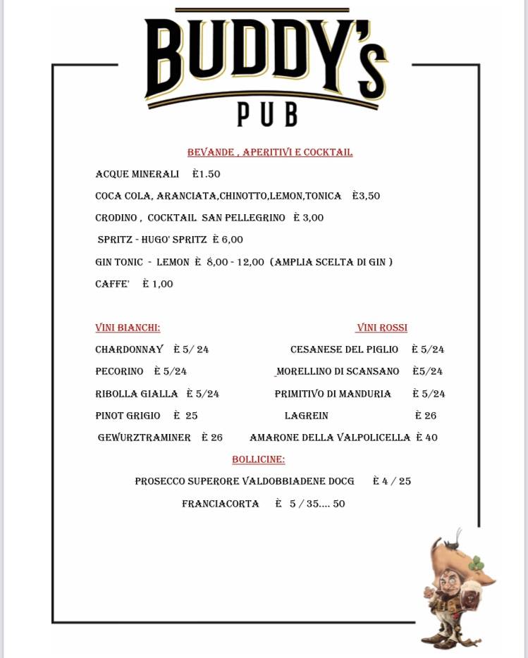 Menu di Buddy's 