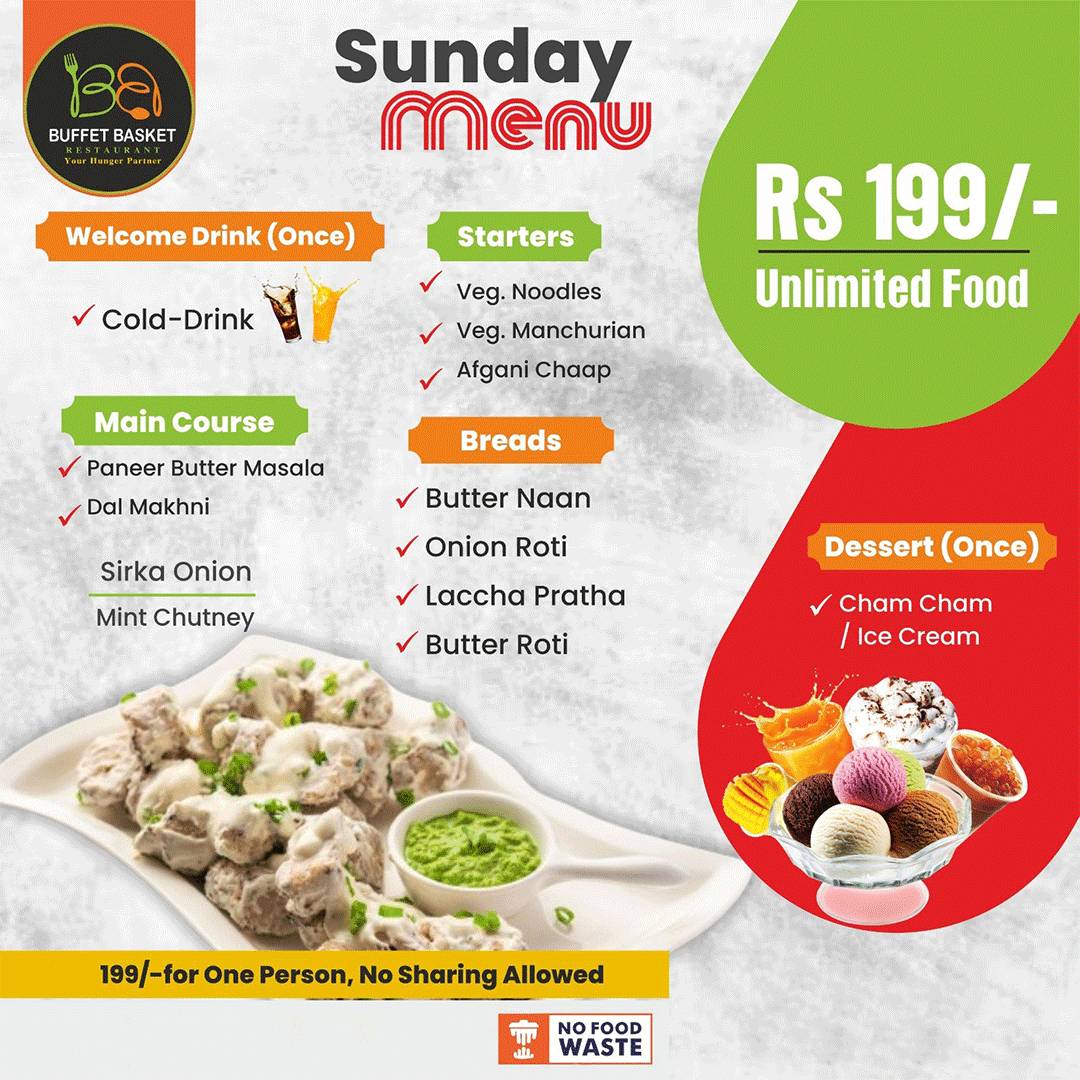 Buffet Basket menu