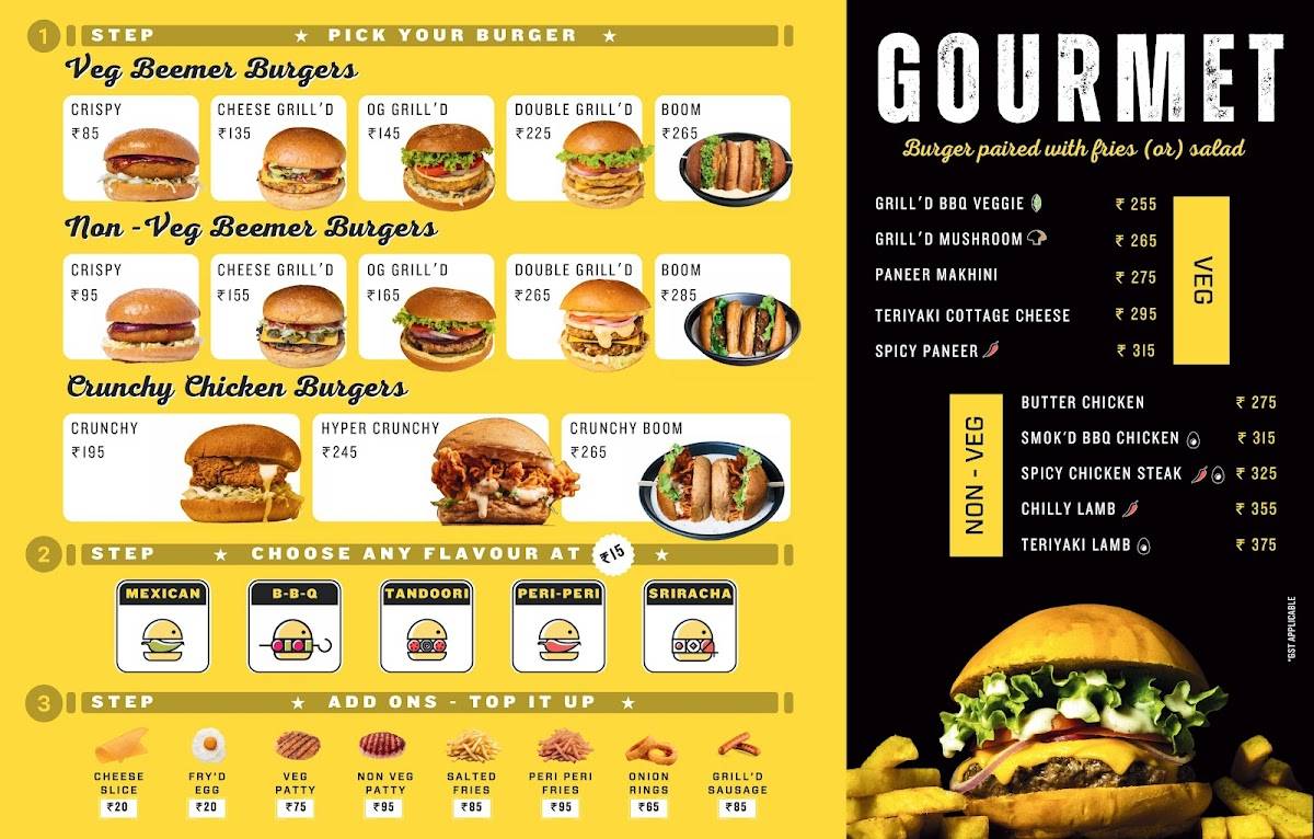 BurgerMan Madhapur menu