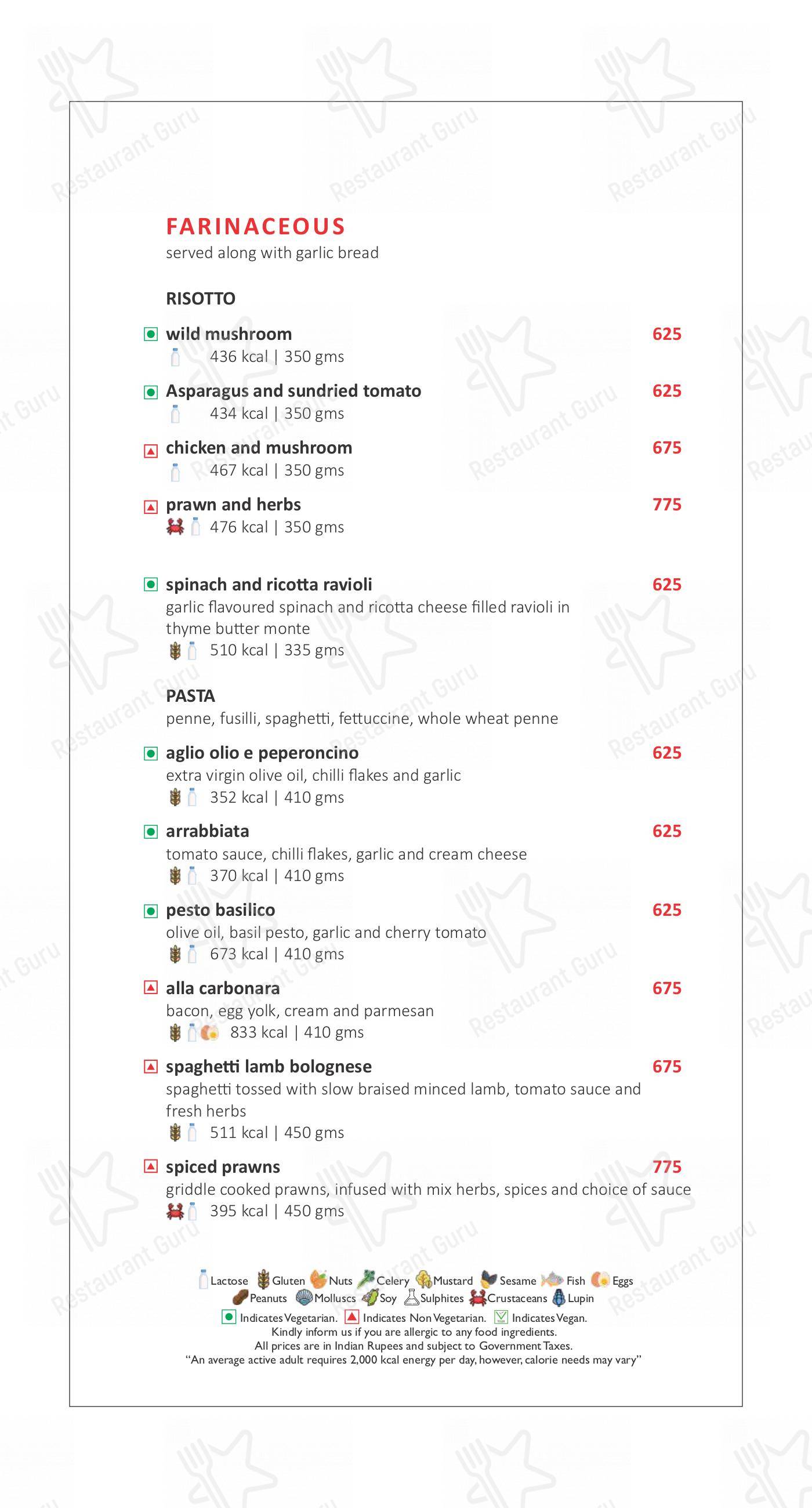 Menu bar for Buzz in Pune