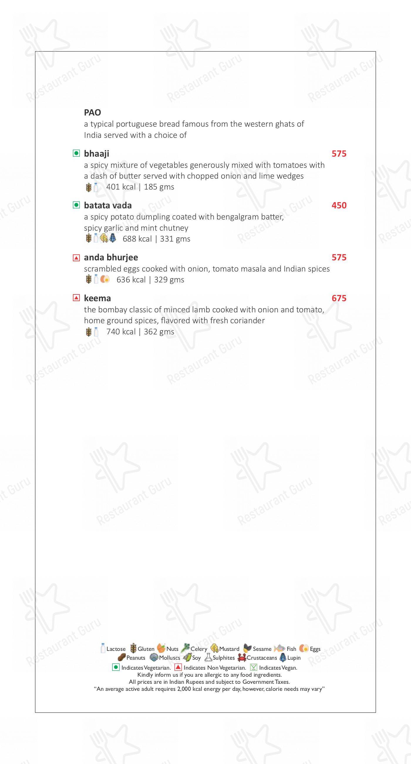 Menu bar for Buzz in Pune
