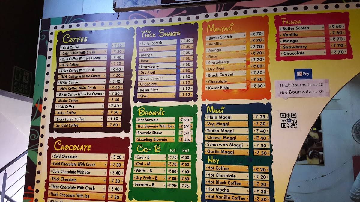 CAFE CRUNCH menu