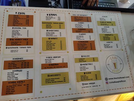 CHAI KAAPI AVADH menu