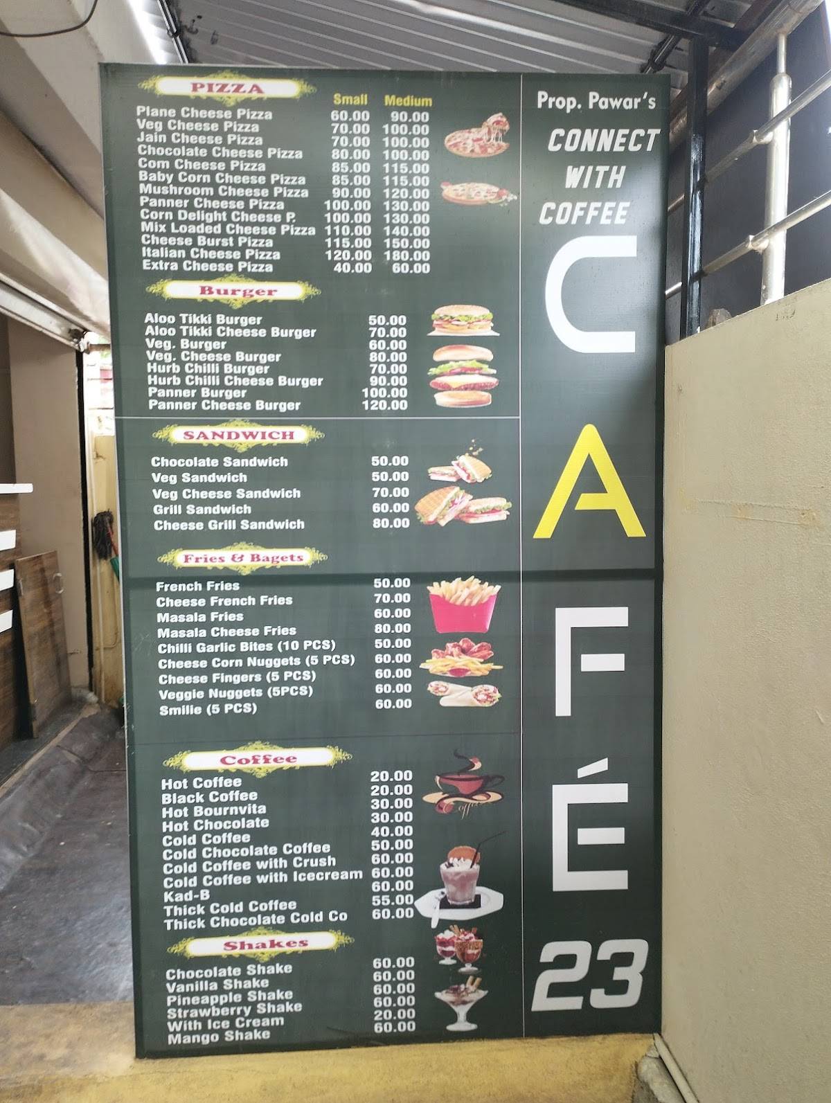 Cafe 23 menu