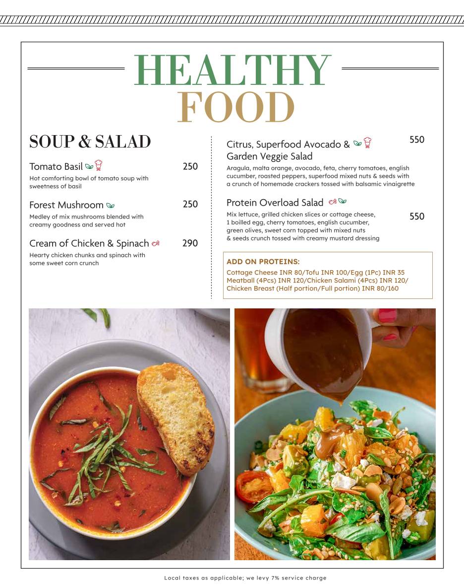 August Cafe menu