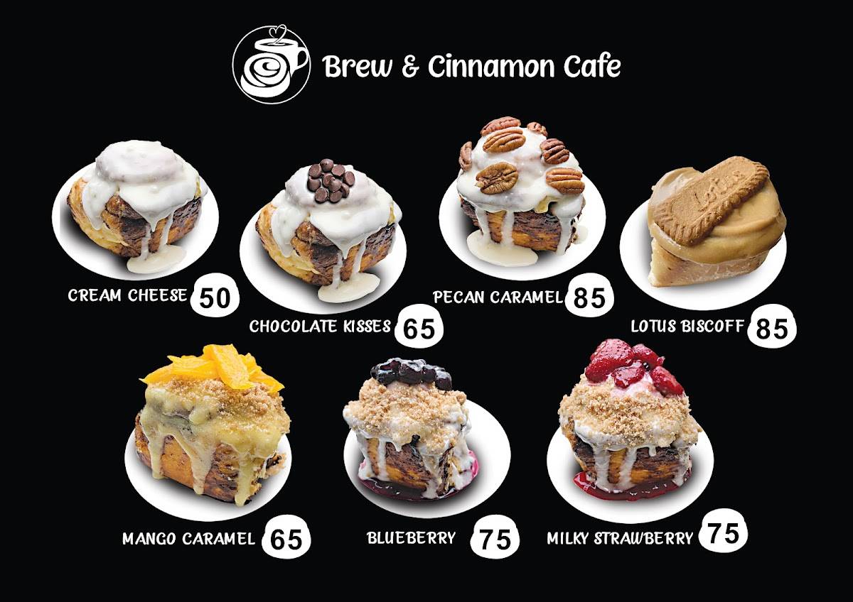 Menu at Brew and Cinnamon Cafe, Davao City