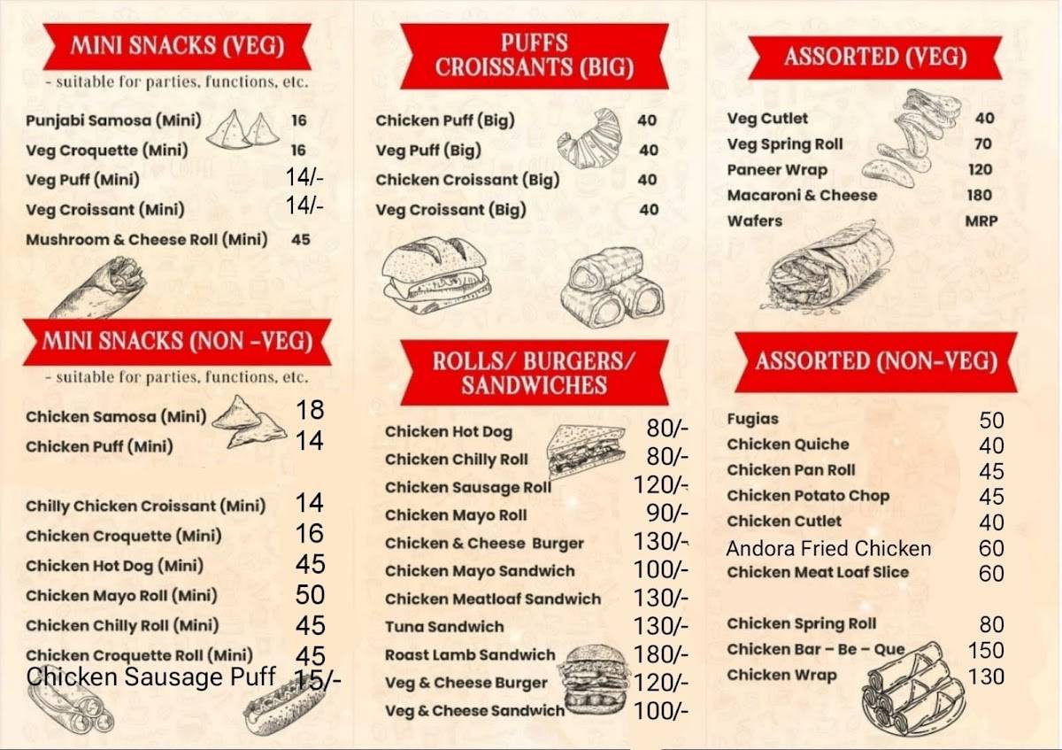 Café Andora menu