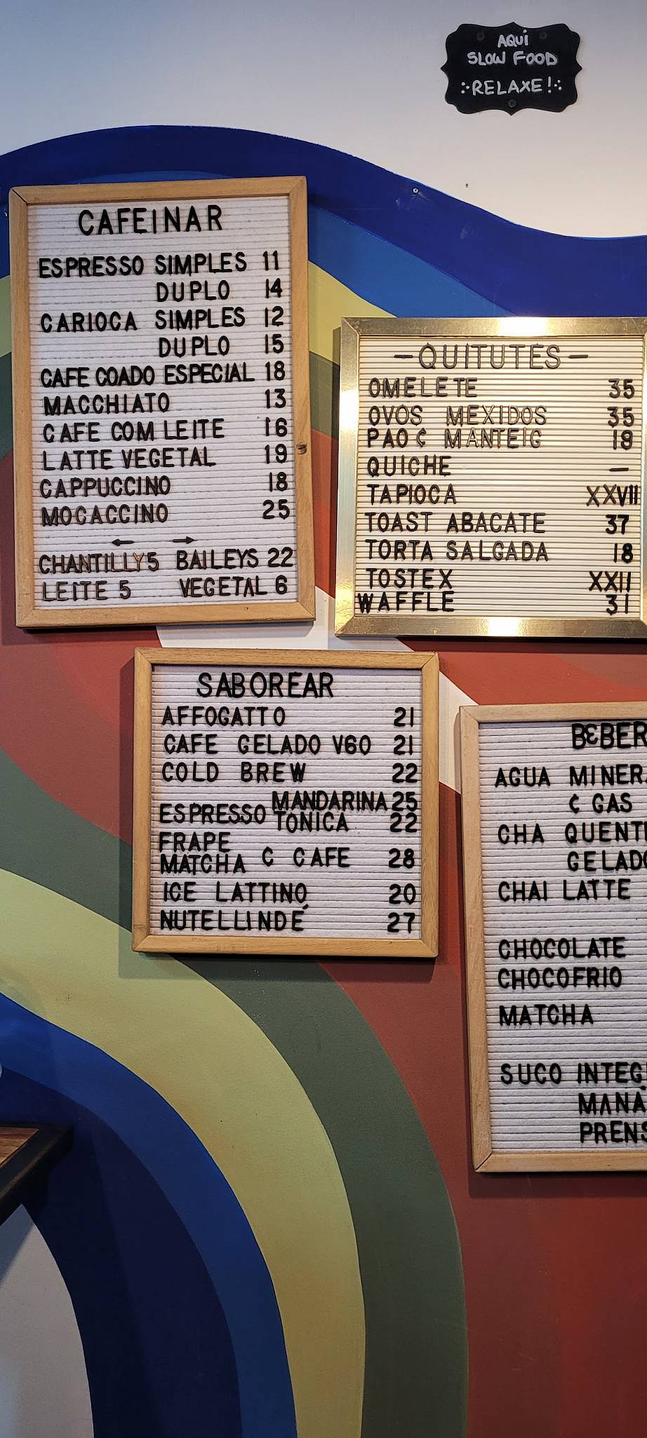 Café Manacá cardápio