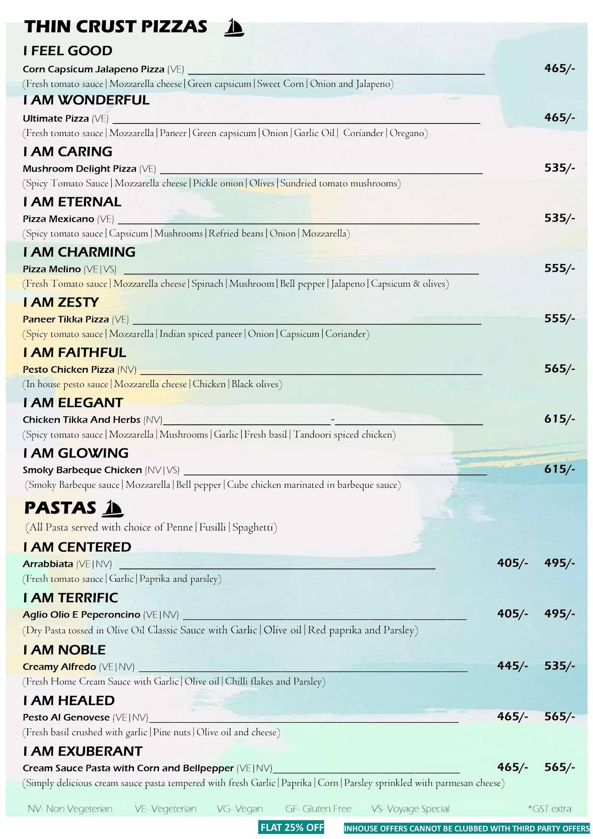 Cafe - The Voyage menu