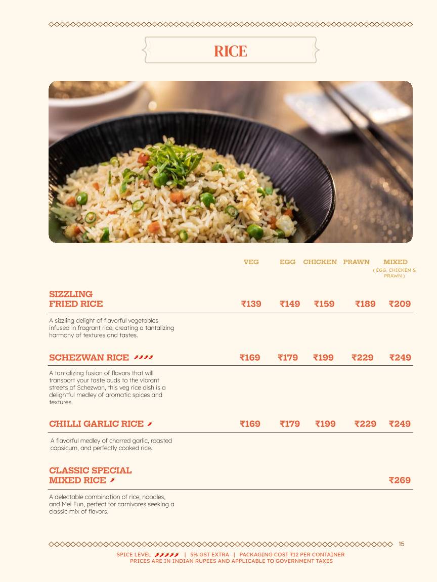 Cafe Calcutta Classic menu