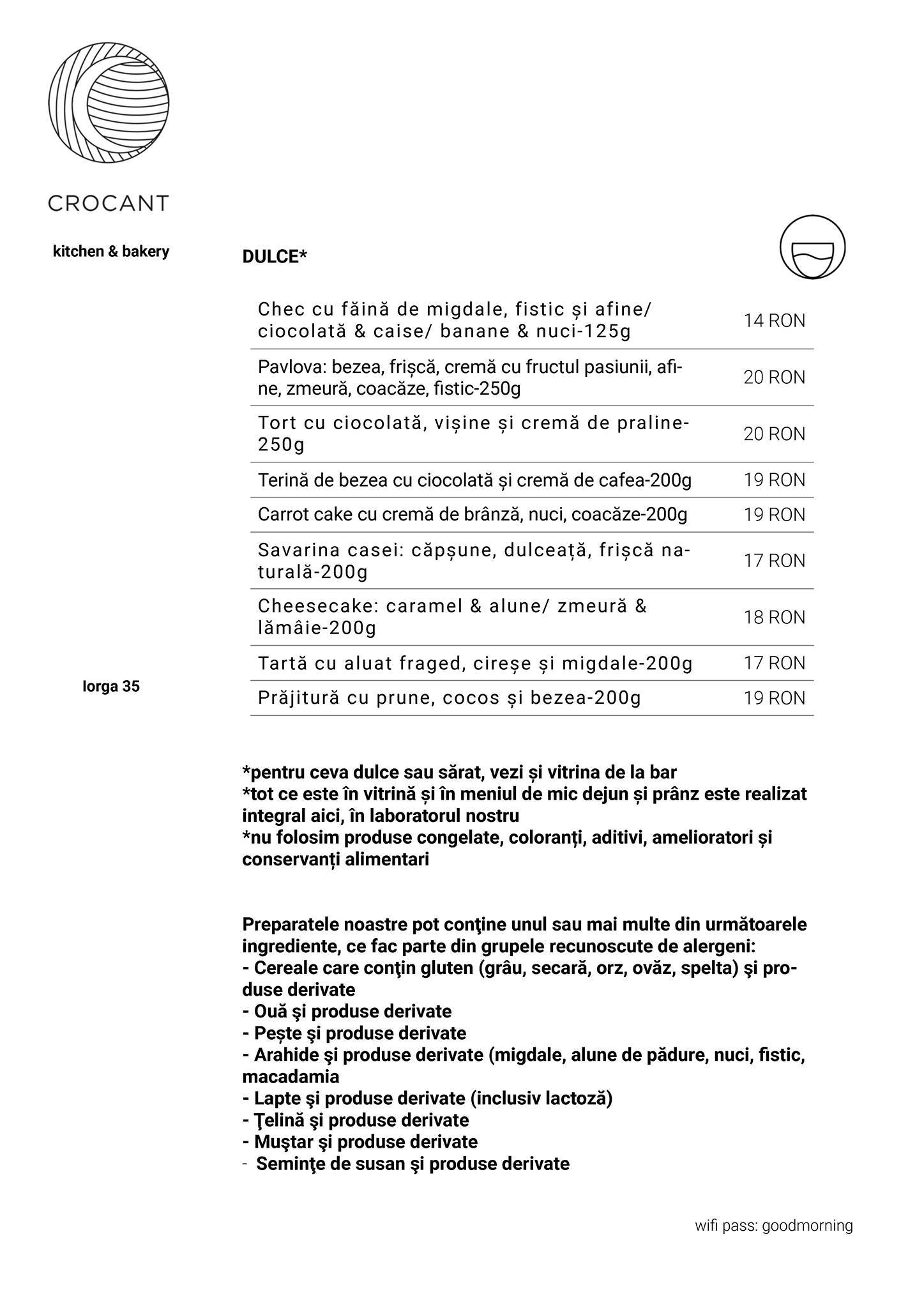 Menu de Crocant