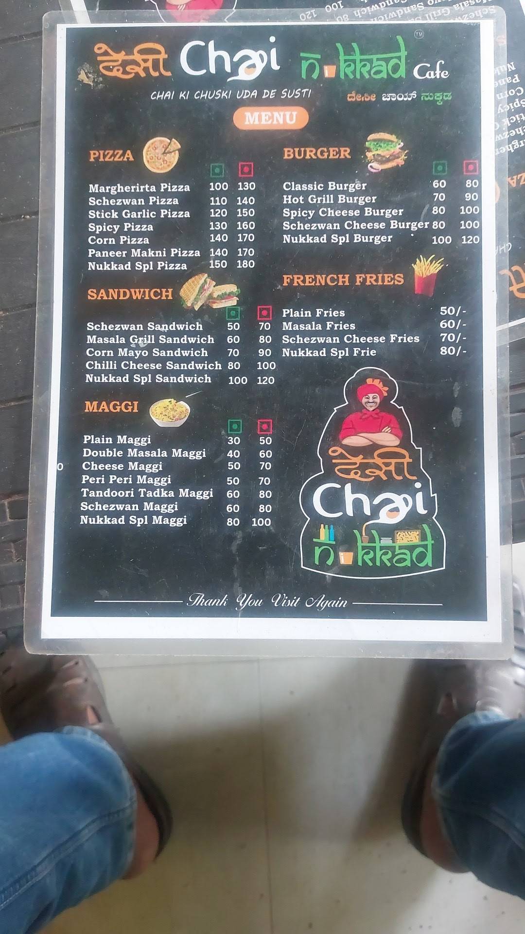 Desi Chai Nukkad Cafe (A S K) menu
