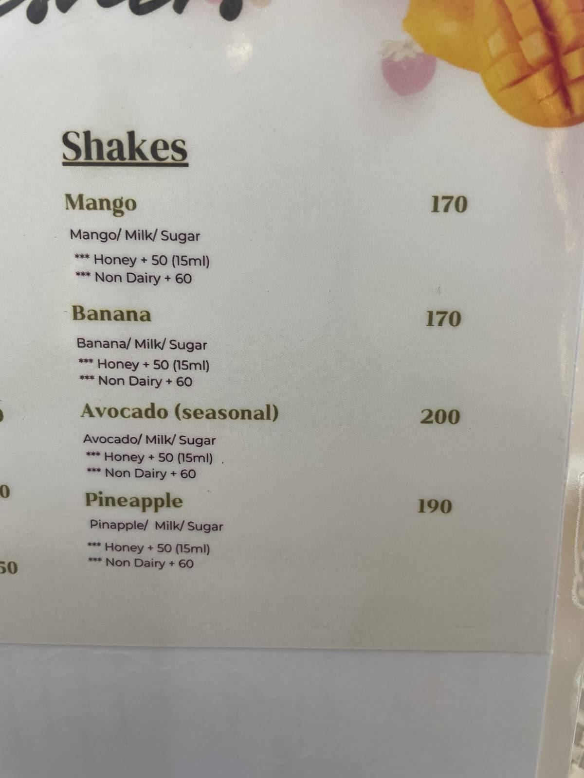 Menu at Café Ethereal cafe, Surigao City, Purok Alliance