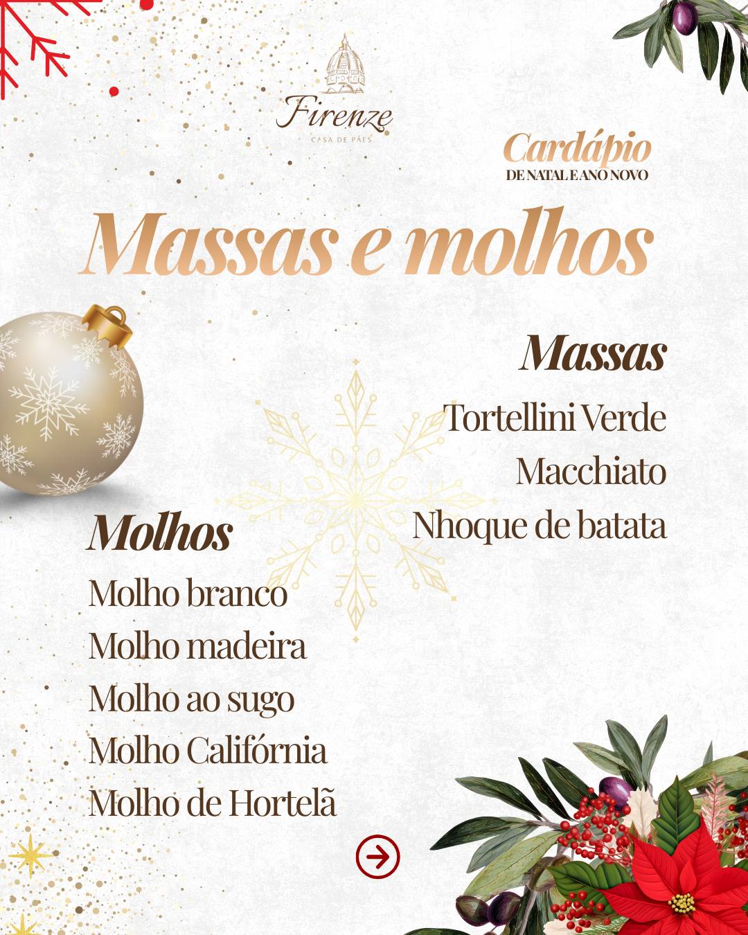 Firenze Padaria cardápio