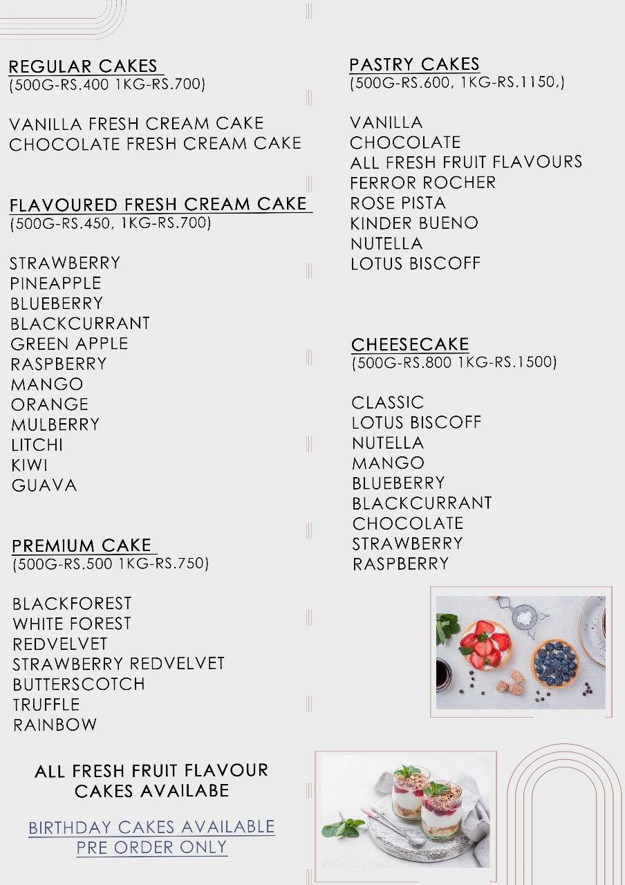 Koffee station menu