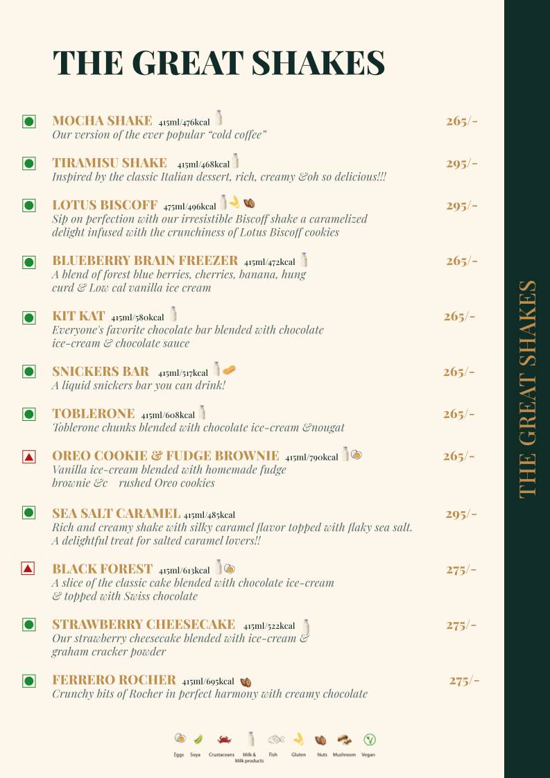 Mocha Cafe & Bar menu