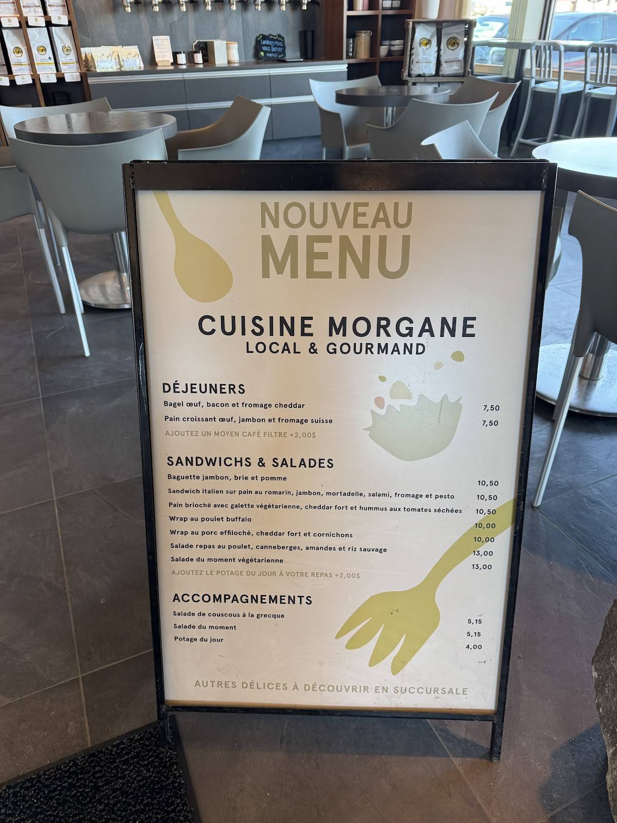 Menu de Café Morgane