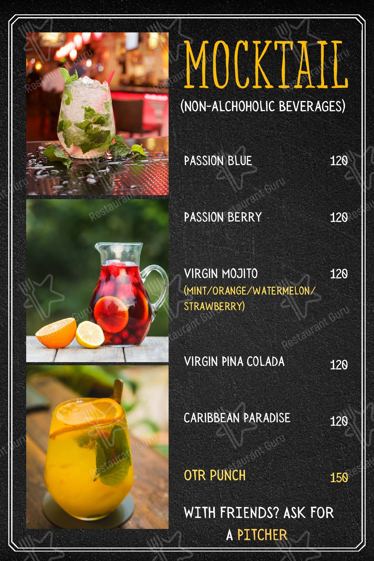 Cafe On the Rocks Pithoragarh menu
