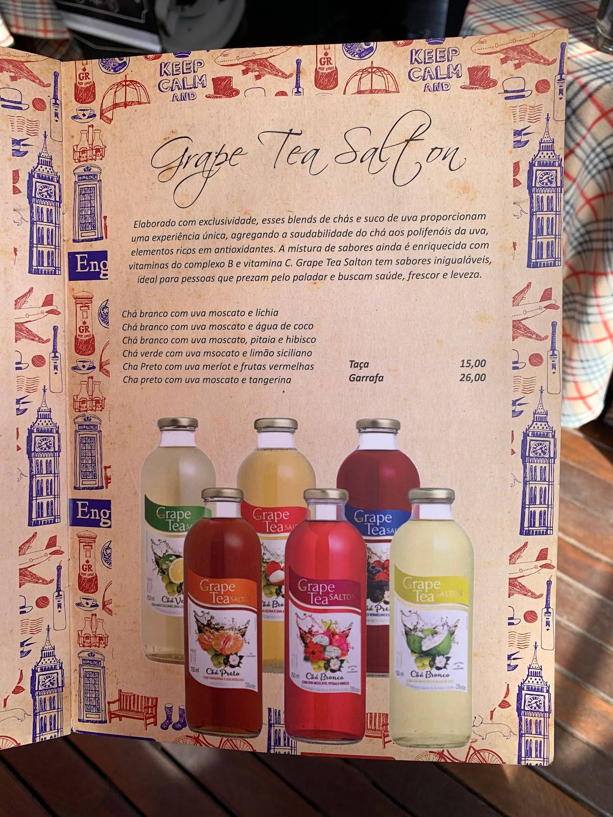 Café Palácio Campos do Jordão cardápio