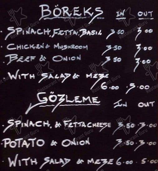 Menu at Pitted Olive Cafe Restaurant, London