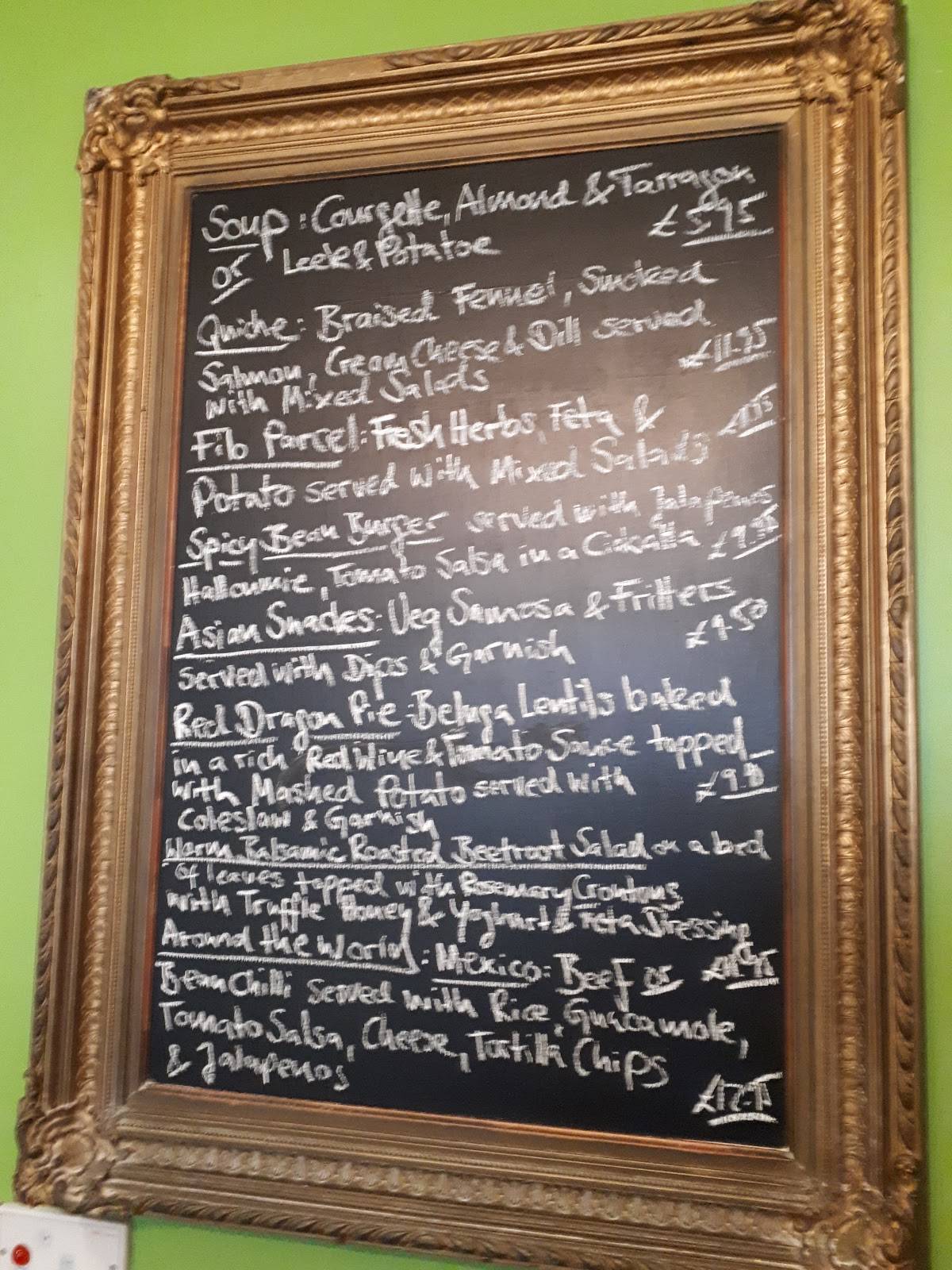 Menu at Plumvanilla Cafe, Narberth