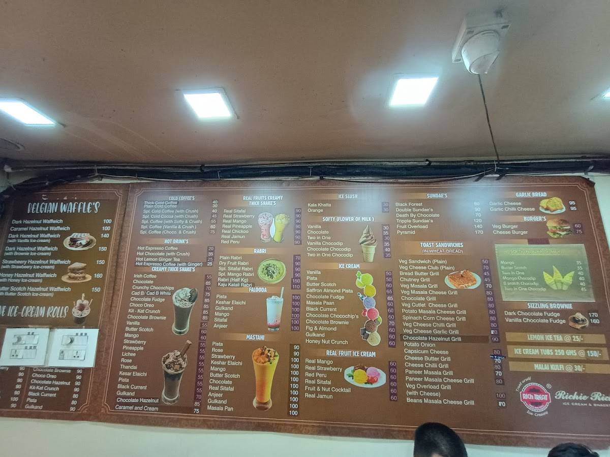 Richie Rich Pune menu