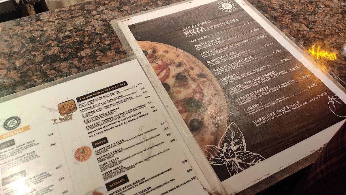 Menu at Roasted Beans Cafe, Ahmedabad