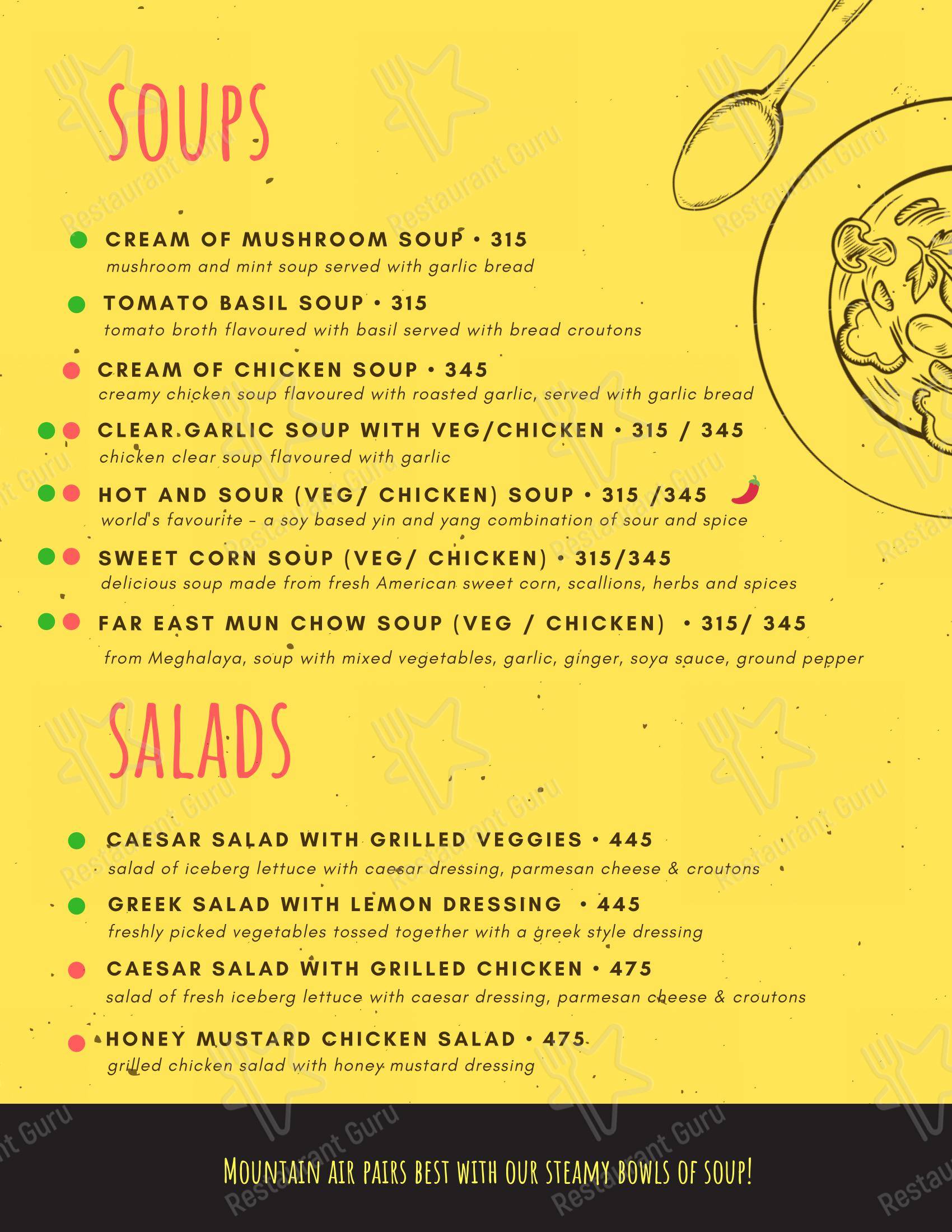 Cafe Simla Times : Cafe, Biergarten & Bar on the Mall Road Shimla ( Awarded Most Instagrammable Cafe of Himachal) - Menu