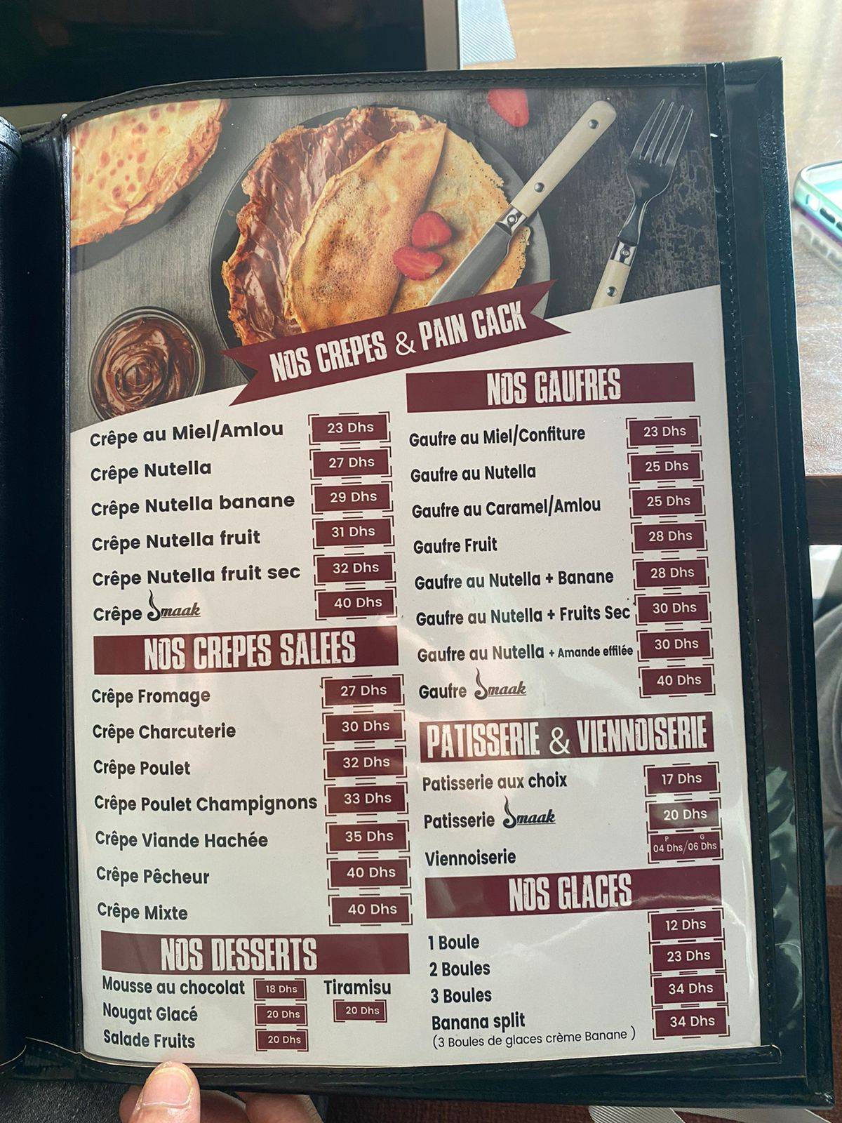 Menu de Café Smaak