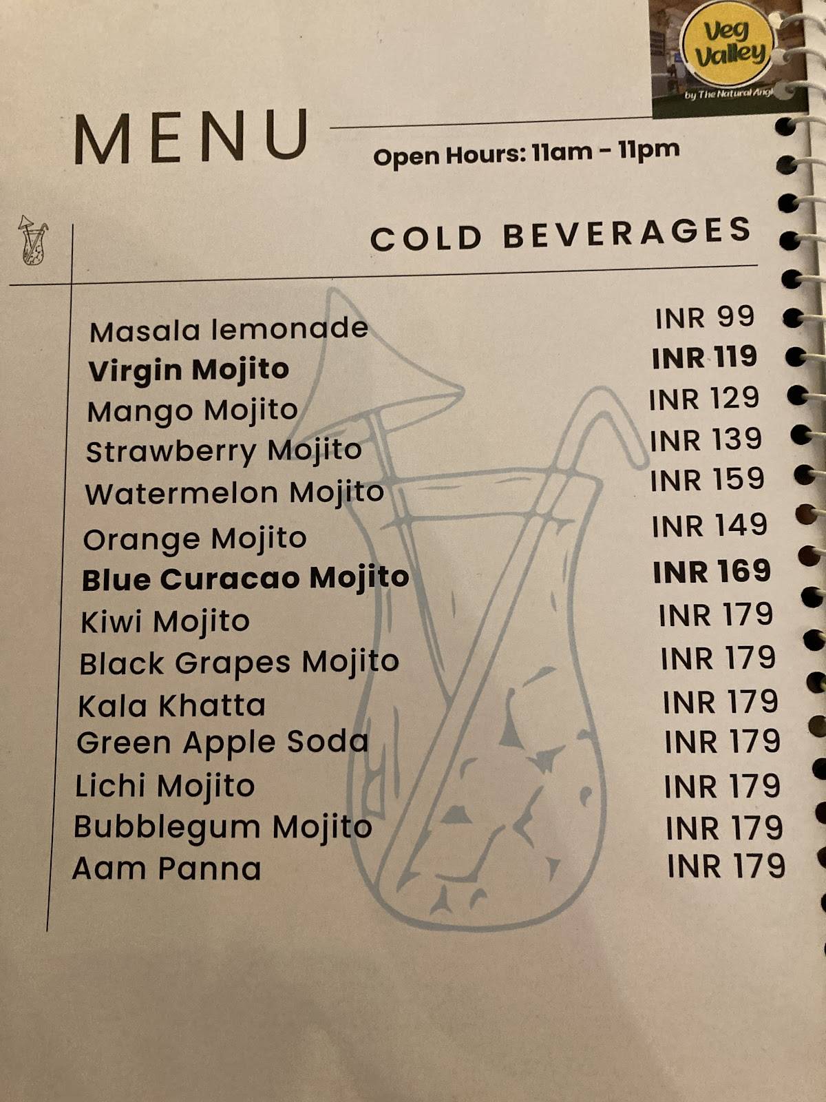 Veg Valley by The Natural Angle menu